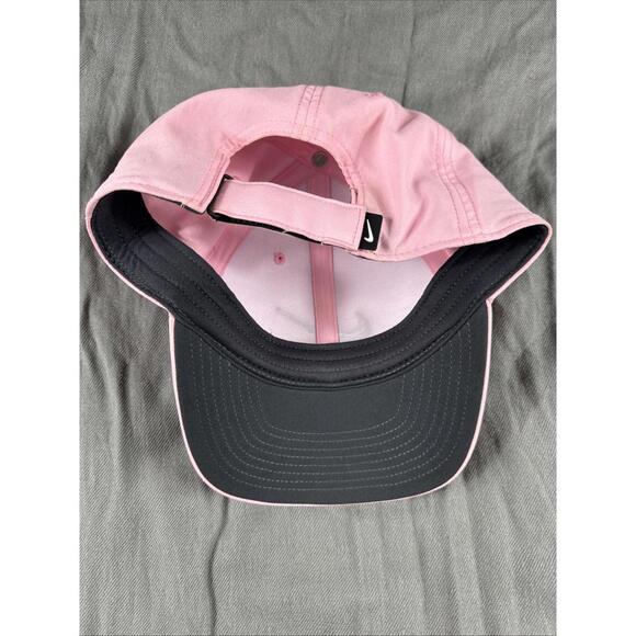 Nike Dri-FIT Club Cap Structured Adjustable SWOOSH Golf Hat M/L PINK - Worn Once - Picture 3 of 4
